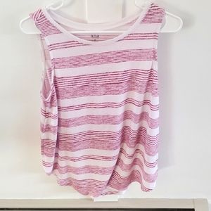 Ana magenta and white striped size medium women's tank